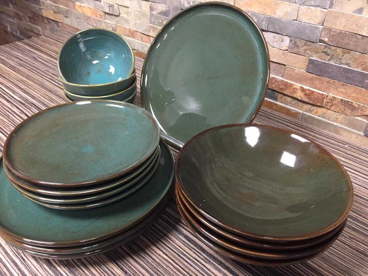 Bord rond 26 cm Mundok groen