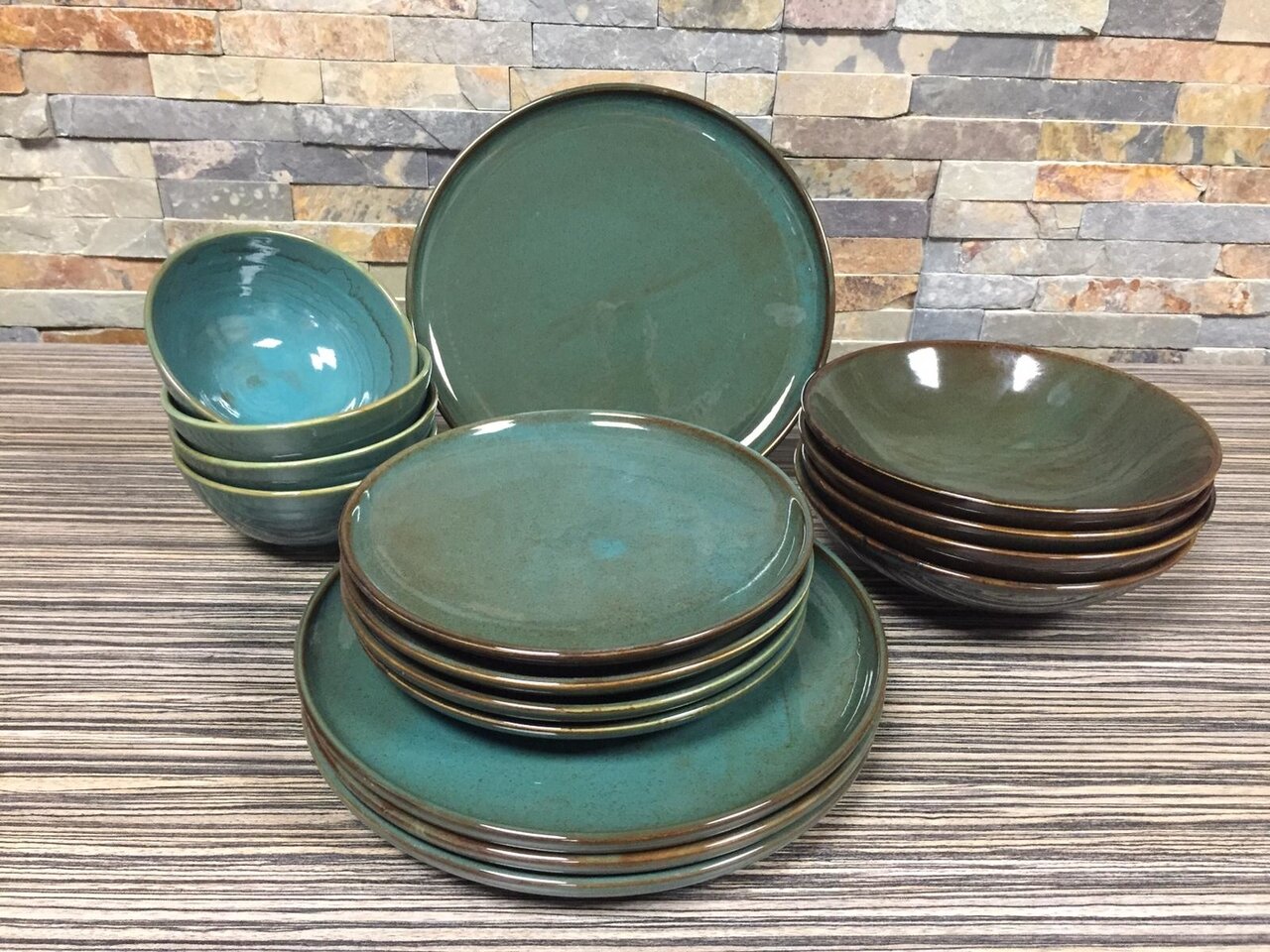 Diep bord 20,5 cm Mundok groen