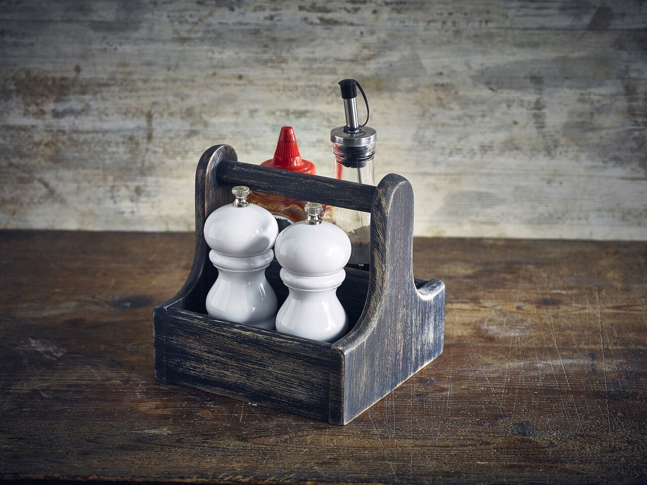 Tafelcaddy hout zwart