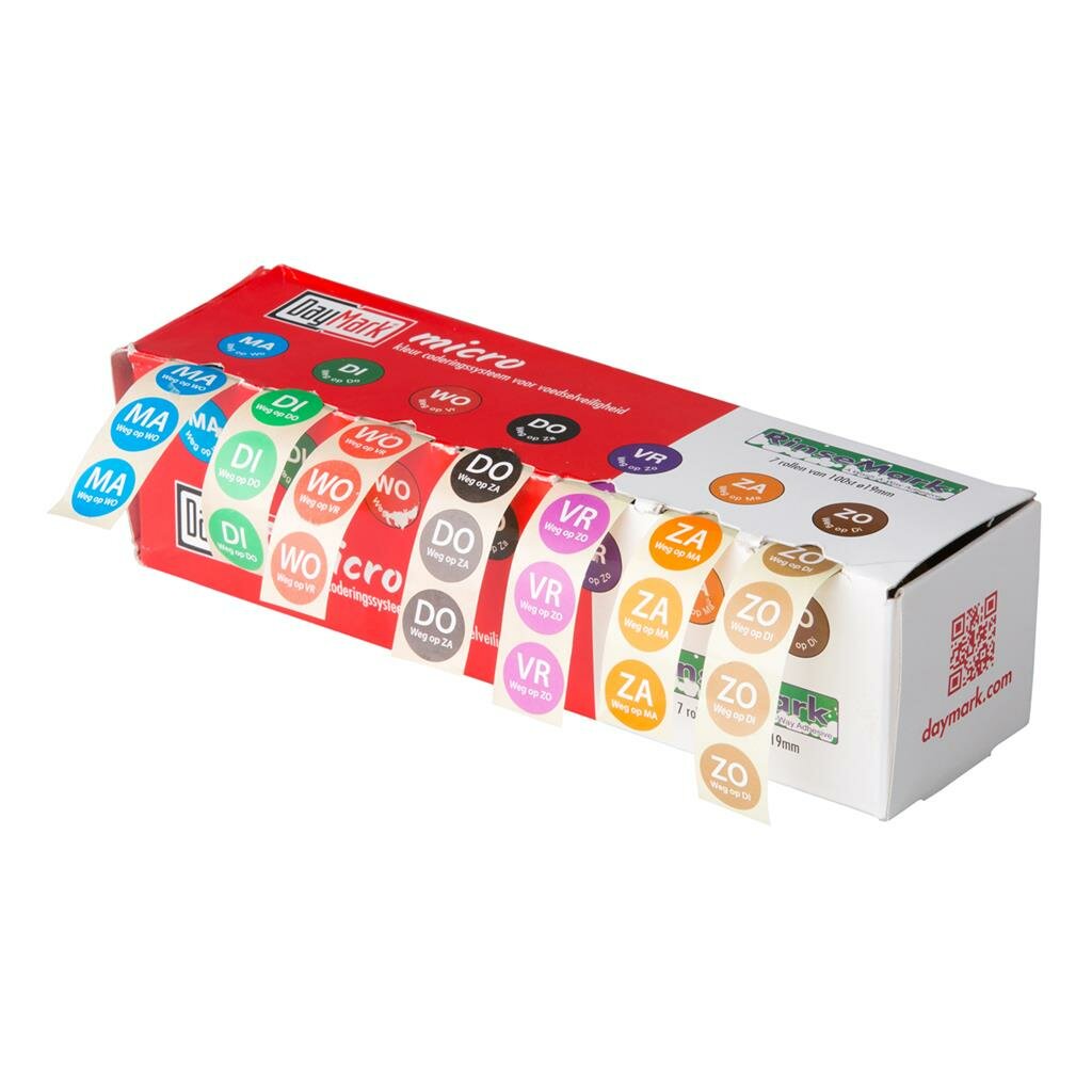 Afwasbare stickers dagen Starterskit 7 x 100 