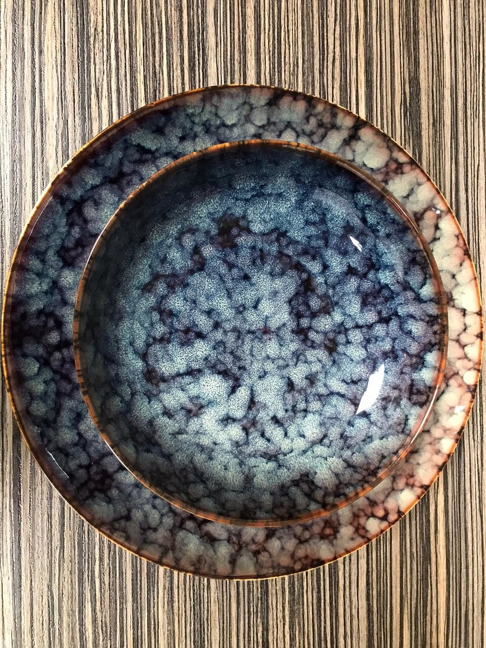 Diep bord 19 cm Yong Hazy Blue