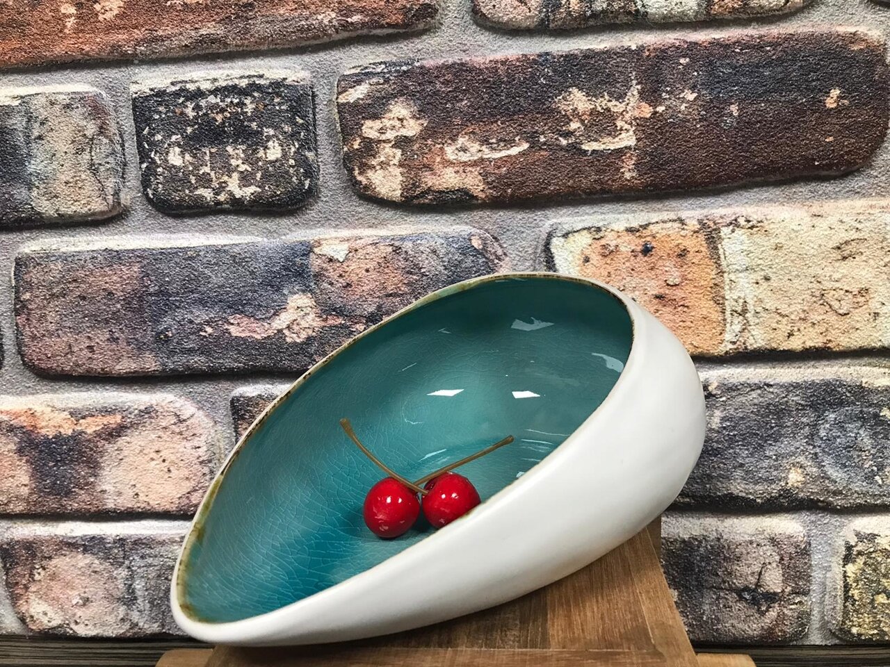 Schaal 21,5 cm ovaal Laguna Azzuro Drop 