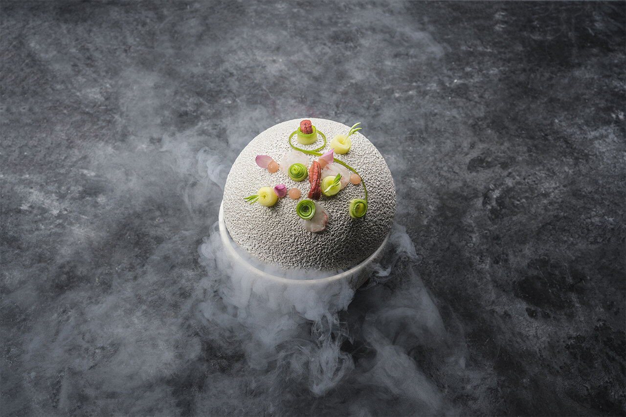 Ronde kom met deksel 15,8 cm Vulcano wit Raw by Kevala