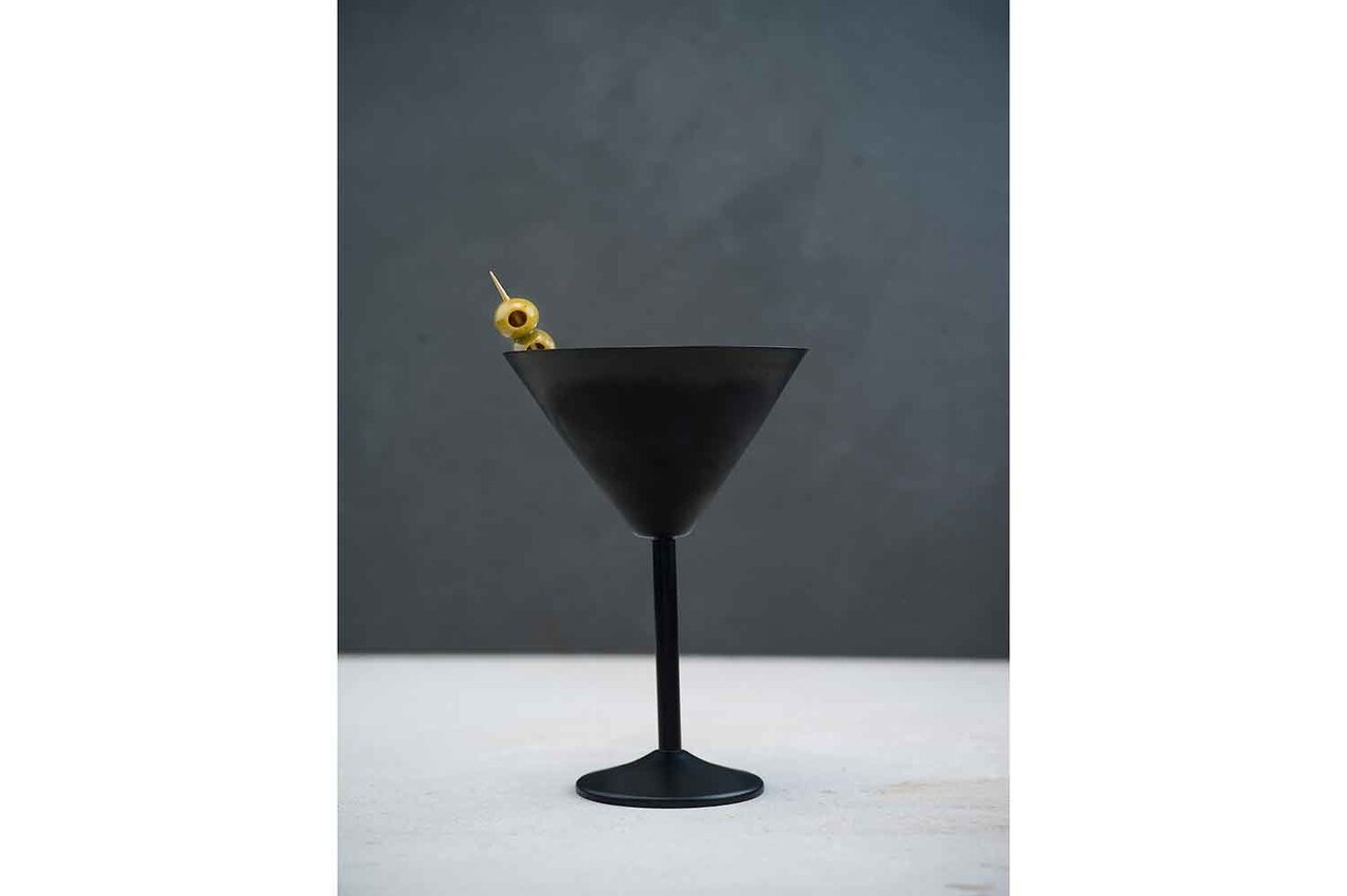 Cocktailglas martini 35 cl zwart rvs 