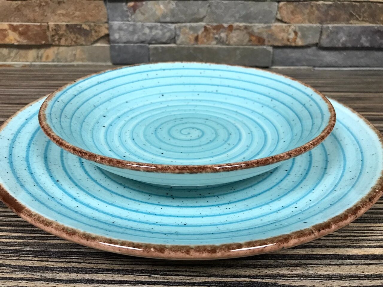 Gural Ent Diep Bord Blauw 20 cm