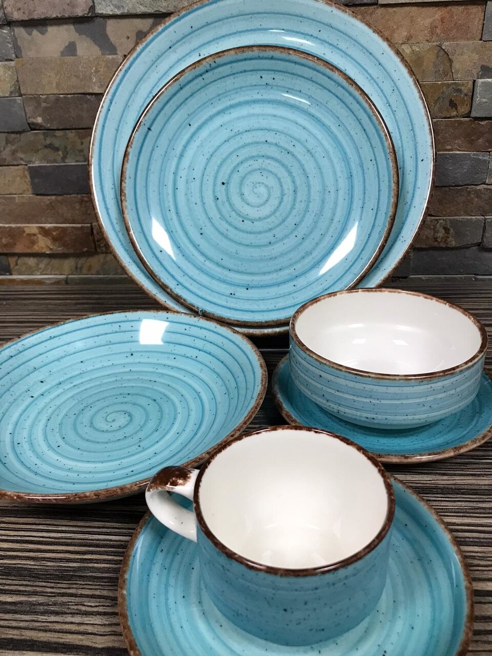 Gural Ent Plat bord blauw 21 cm