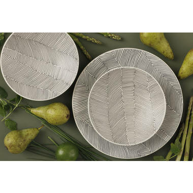 Palmer Bord Leaf 27 cm Wit en Zwart 1