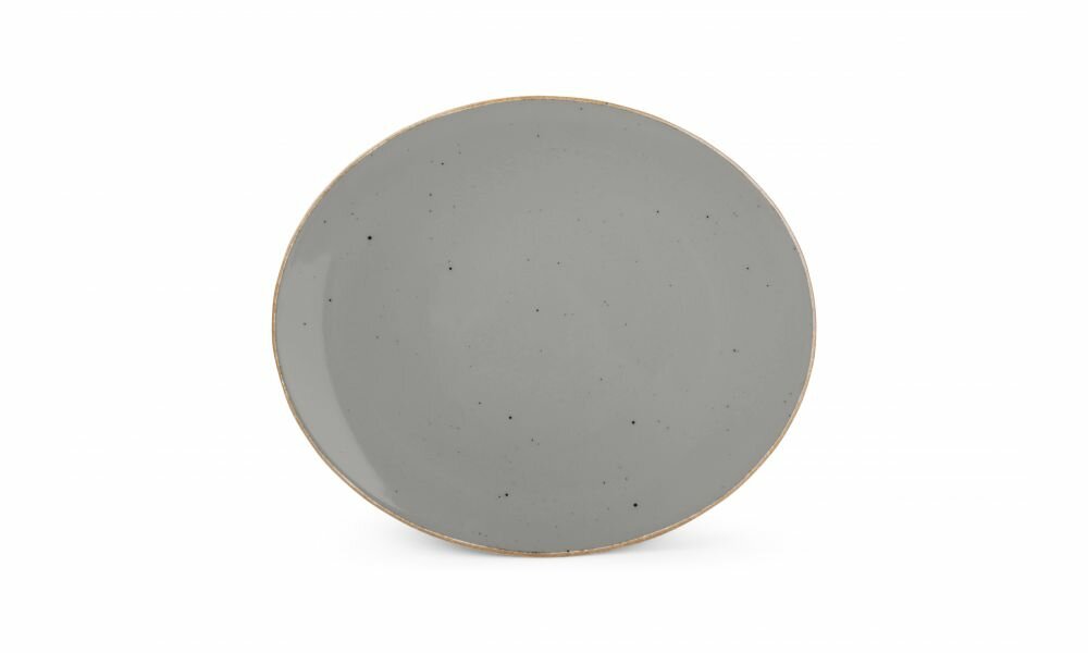 Plat bord 30.5cm x 26cm Collect Grijs