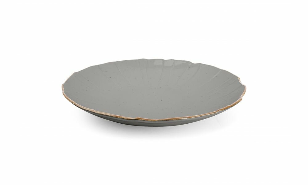 Diep gestructureerd bord 30cm Collect Grijs