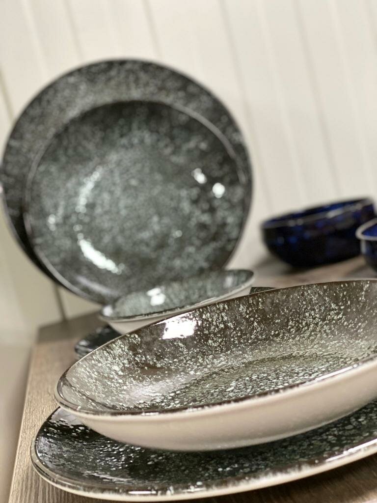 Schaal ovaal 31 x 24 cm Cosmos Black