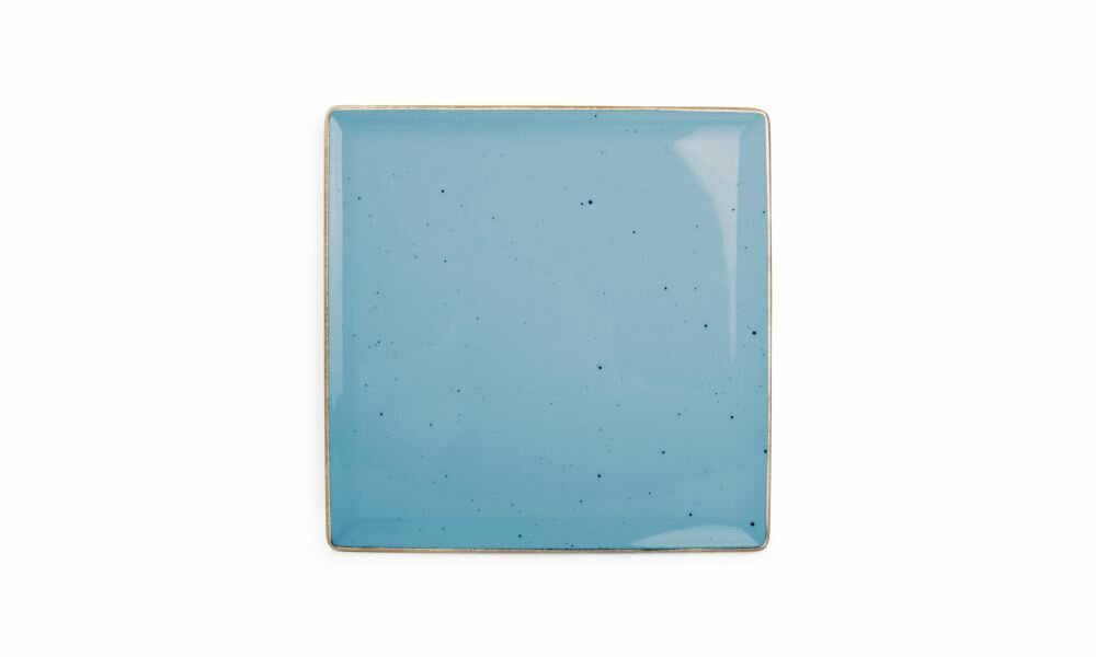 Plat bord 25.5cm x 25.5cm Collect Blauw