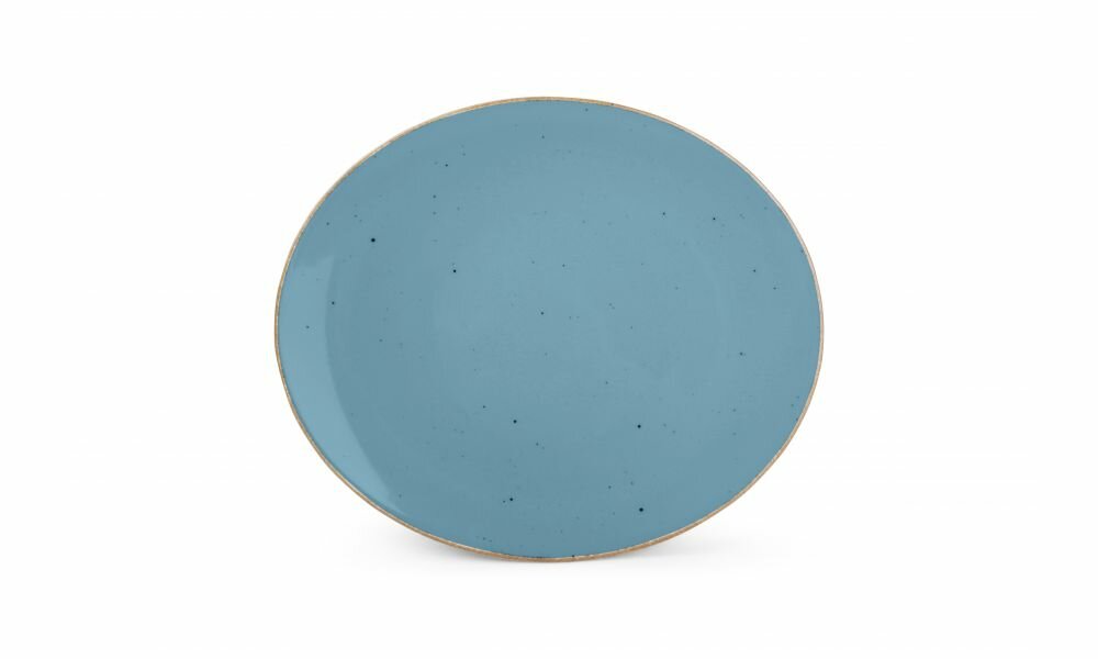 Plat bord 30.5cm x 26cm Collect Blauw