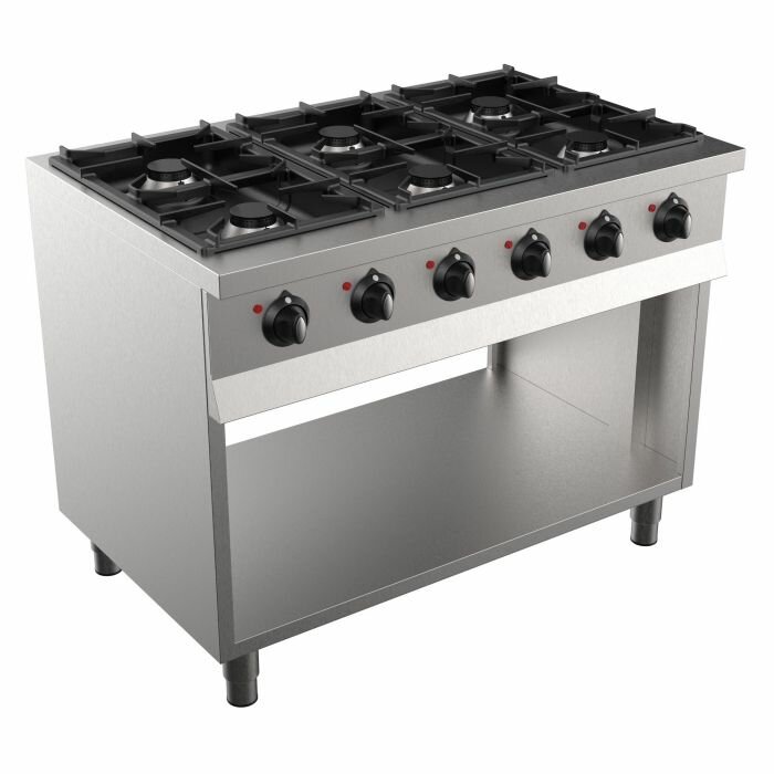 Gaskooktafel 6BR Combisteel Base 700