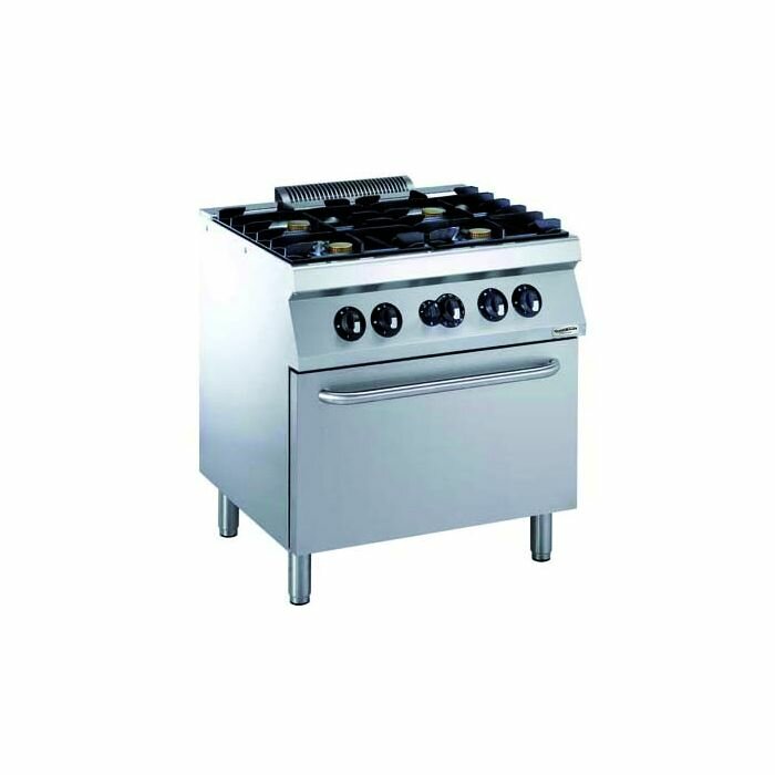 Gasfornuis 4BR met Gasoven Combisteel Pro 700