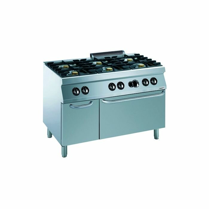 Gasfornuis 6BR met Gasoven Combisteel Pro 700