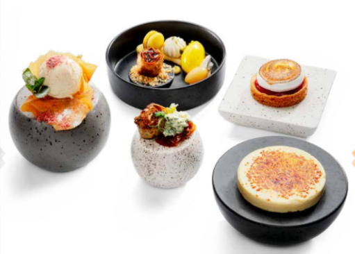 ShApes diep bord zwart 18 x 5 cm