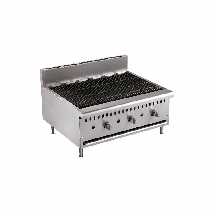 Lavasteengrill Gas 27kW Combisteel