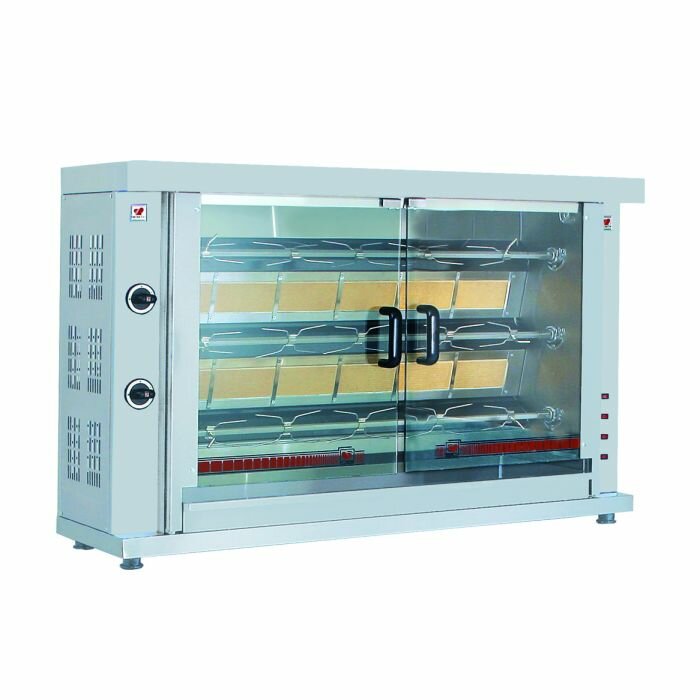 Kippengrill Gas 3 Spitten Combisteel