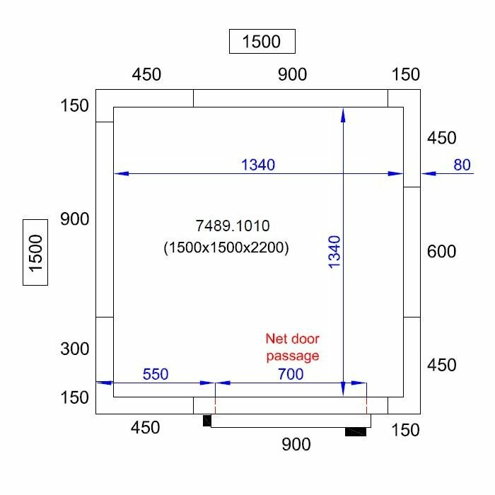 Koel-/Vriescel 2200 Hoog Combisteel