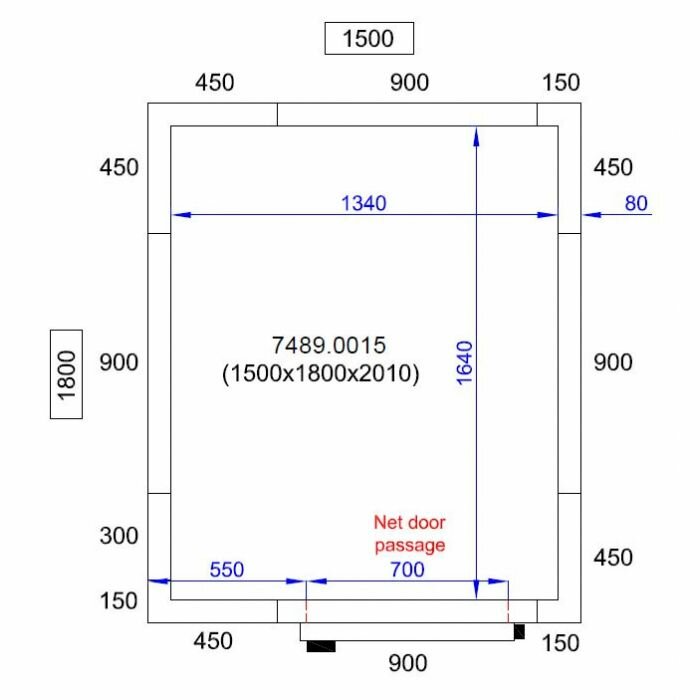 Koel-/Vriescel 4 m3 Combisteel