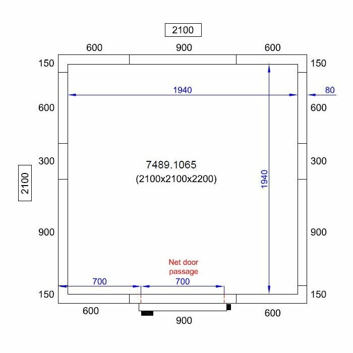 Koel-/Vriescel 7.7 m3 Combisteel