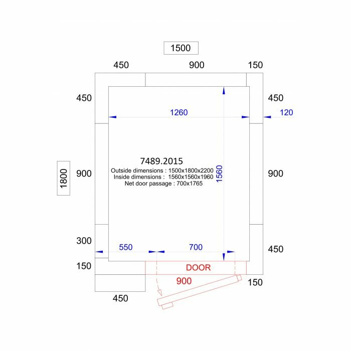 Koel-/Vriescel 3.9 m3 Combisteel 