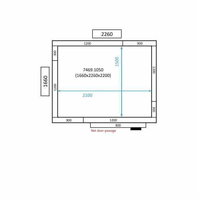 Koel-/Vriescel 6.43 m3 Combisteel Standard Line