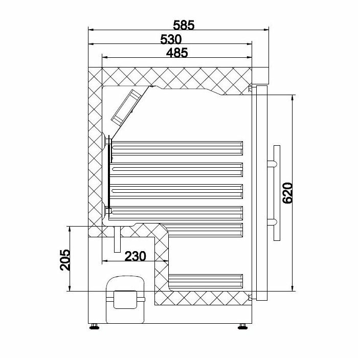 Tafelmodel Koelkast 130L Glas Statisch Combisteel