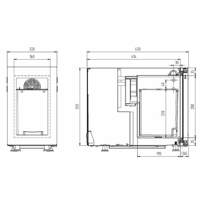 Cappuccino Melkkoeler 9L Combisteel