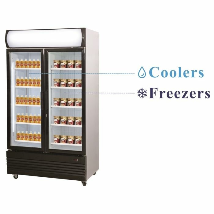 Koel-/vrieskast 2x466L Combisteel