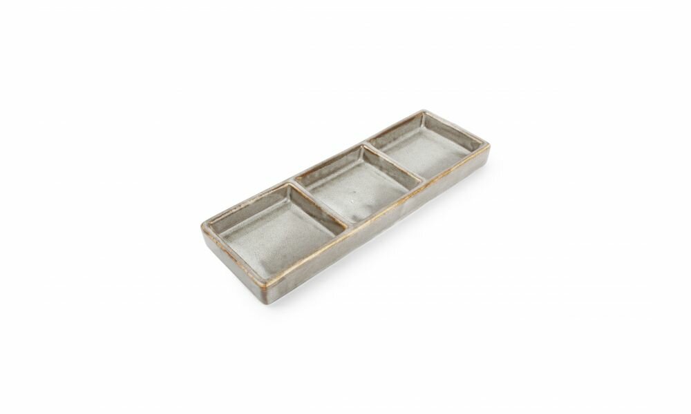 Serveerschaal 24x8cm grijs Ceres