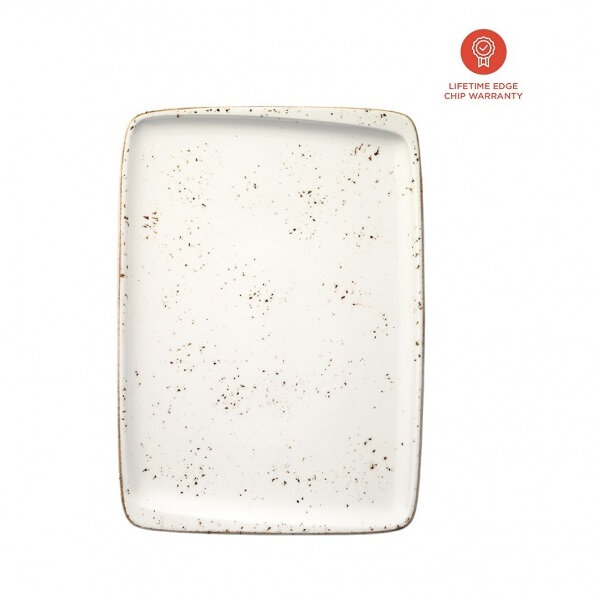 Rechthoekig bord 23 x 16 cm Bonna Grain Off-white