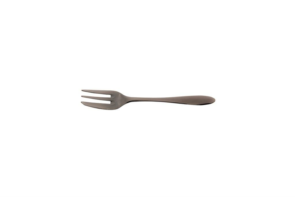 Gebaksvork Gioia Gun Metal zwart 18/10