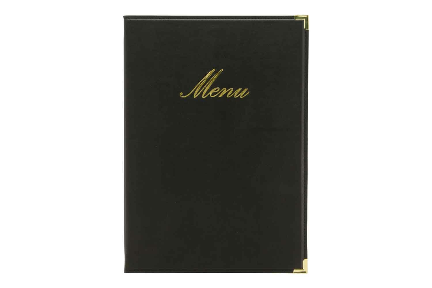 Menukaart Classic insteek A4 zwart