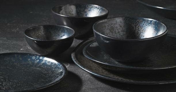 Diep bord 25,5 cm Charcoal Cala