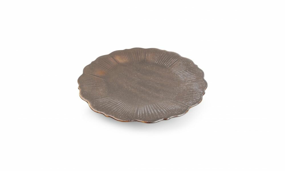 Plat Bord 29 cm Bronze Floret
