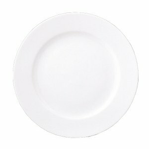 Bord 24 cm brede rand wit Gural Delta 