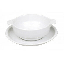 Soepkom 30 cl met grepen en schotel Gural Delta