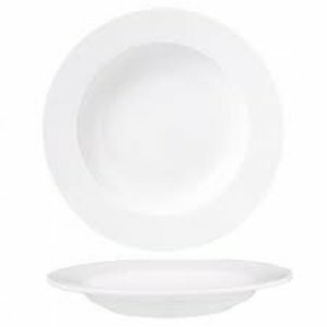 Diep bord 23 cm brede rand wit Gural Delta 