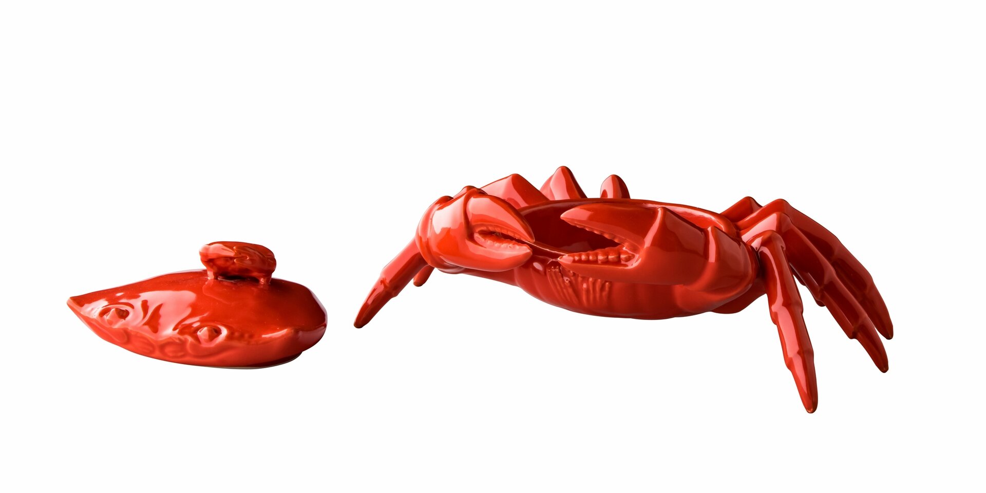 Krab bord Rood met deksel 26 cm Raw by RBC