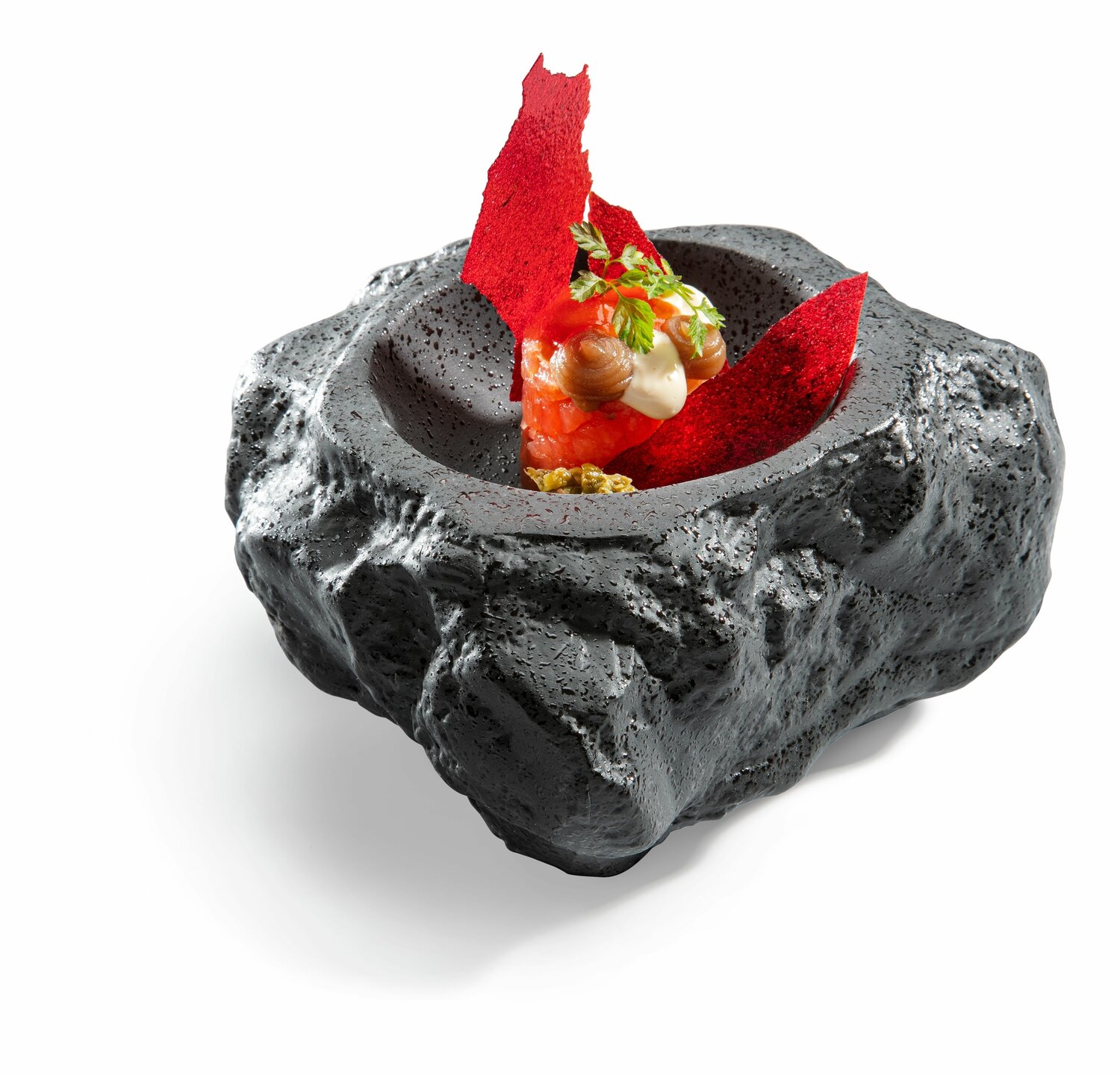 Natuursteen Lava bord met deksel 16,5 cm Raw by RBC