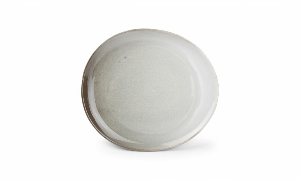 Bord ovaal 25 x 23 cm grijs Ceres