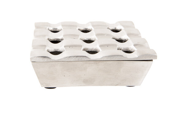 Asbak vierkant 11 cm mat  