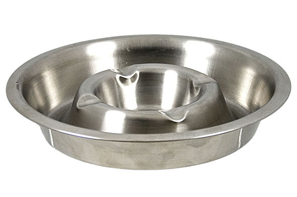 Asbak rond RVS 16 cm