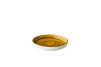 Bord opstaande rand 16,2 cm geel Jersey