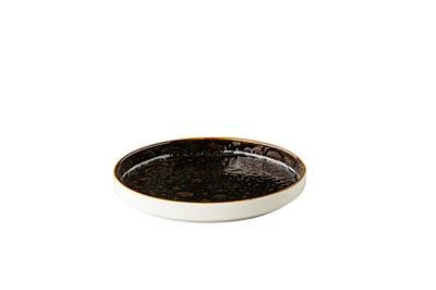 Bord opstaande rand 20,5 cm bruin Jersey