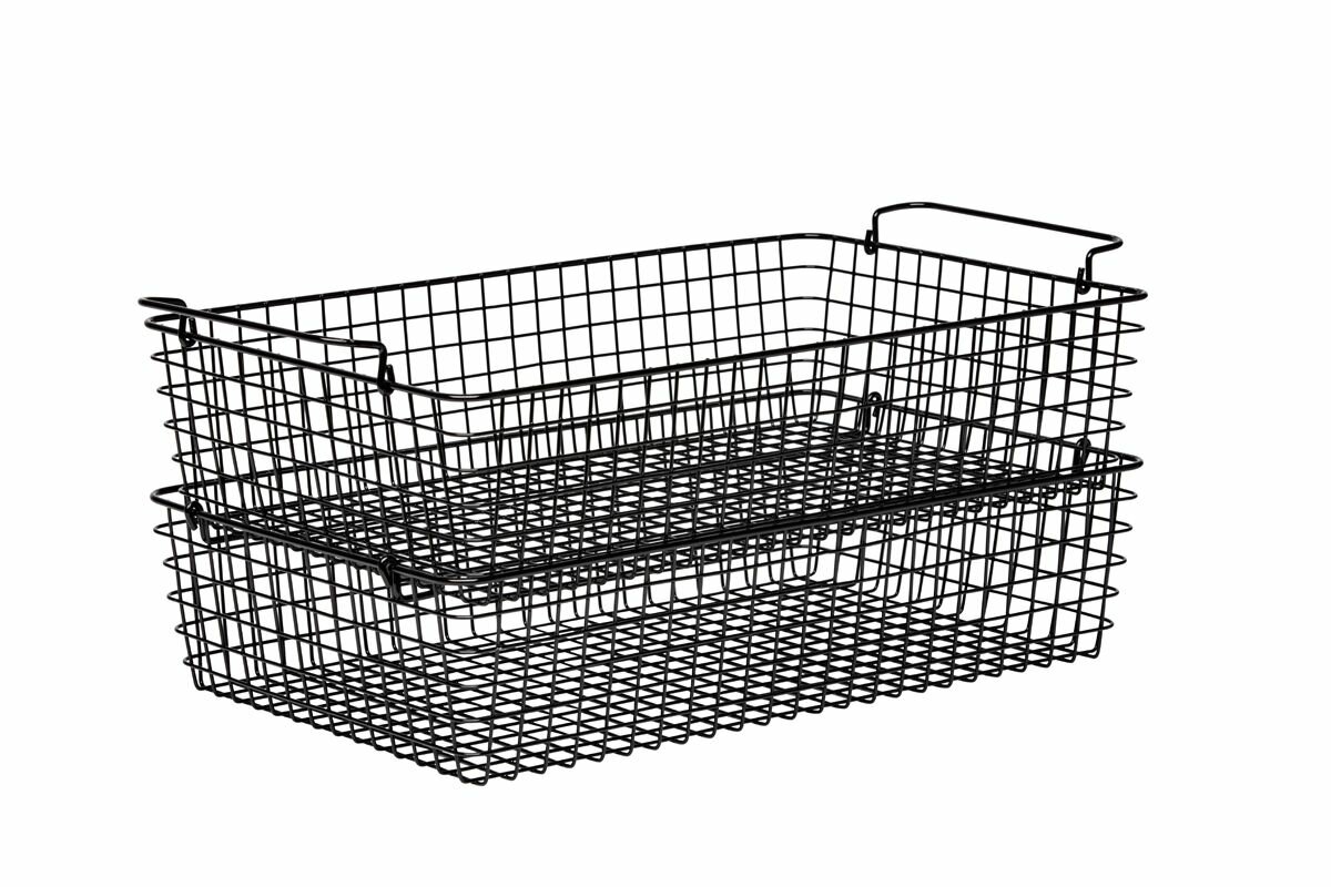 Draadmand 51,8 x 31,3 x 12 cm Zwart