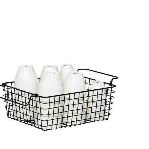 Draadmand 31,3 x 25,3 x 12 cm Zwart