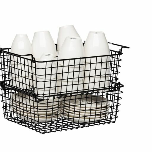 Draadmand 31,3 x 25,3 x 12 cm Zwart