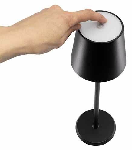 Tafellamp 38,5 cm Feline Zwart Securit